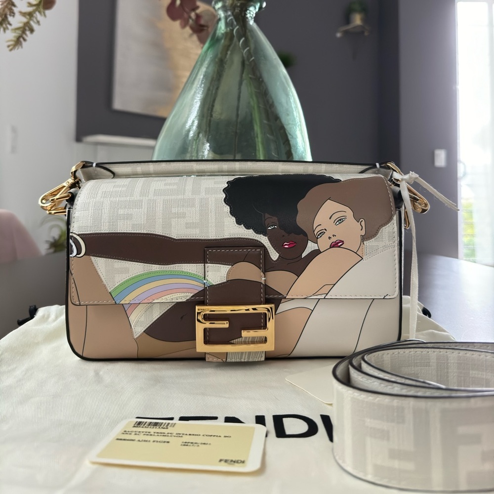 NWT Fendi Baguette Midi Bikini Girls Shoulder Bag - Picture 5 of 13